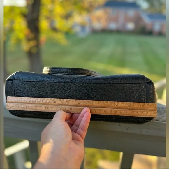 Coach Black Leather Christie Carryall Bag EUC - Picture 11 of 12